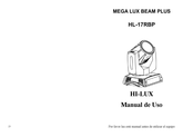 Hi-Lux MEGA LUX BEAM PLUS HL-17RBP Manual De Uso