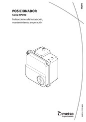 metso NP700 Serie Instrucciones De Instalacion, Mantenimiento Y Operacion