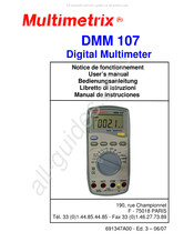 Multimetrix DMM 107 Manual De Instrucciones