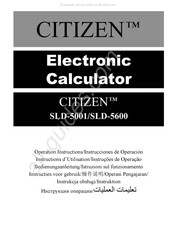 Citizen SLD-5001 Manual De Operación