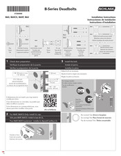Schlage B-Serie Instrucciones De Instalación