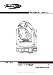 Showtec Phantom 250 Spot Manual Del Usuario