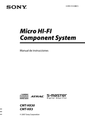 Sony CMT-HX30 Manual Del Usuario