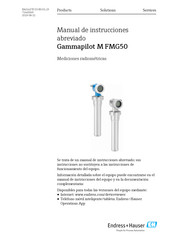 Endress+Hauser Gammapilot M FMG50 Manual De Instrucciones Abreviado