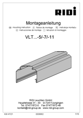 RIDI VLT 5 Serie Instrucciones De Montaje