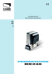 CAME BX-246 Manual Del Usuario