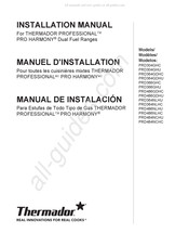 Thermador THERMADOR PROFESSIONALTMPRO HARMONY Manual De Instrucciones