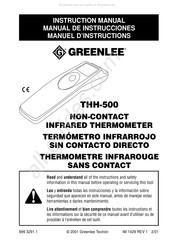 Greenlee THH-500 Manual De Instrucciones