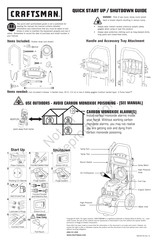 Craftsman CMXGWAS020733 Guía Rápida De Arranque/Apagado