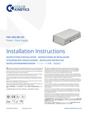 Color Kinetics PDS-400 48V EO Instrucciones De Instalación