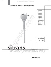 Siemens Sitrans LR200 Guía Rápida