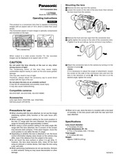 Panasonic AG-LA7200G Instrucciones De Funcionamiento