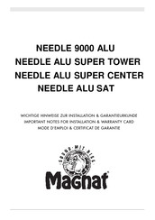 Magnat NEEDLE 9000 ALU Manual Del Usuario