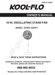 Kool-Flo SFSR3-400CPT Manual Del Propietário