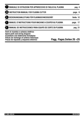 Cebora Plasma Prof 165 HQC Manual De Instrucciones