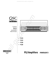 QSC Audio PL224 Manual Del Usuario