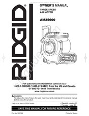 RIDGID AM25600 Manual Del Usuario