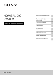 Sony MHC-GT3D Manual De Instrucciones