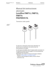 Endress+Hauser Levelflex FMP51 PROFIBUS PA Manual De Instrucciones Abreviado
