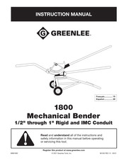 Greenlee 1800 Manual De Instrucciones