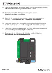 King gates STARG8 24NG Instrucciones Y Advertencias Para La Instalación Y El Uso