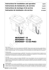 Beko BEKOMAT 12 CO Instrucciones De Instalación Y De Servicio
