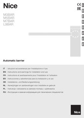 Nice MBar Serie Instrucciones Y Advertencias Para La Instalación Y El Uso