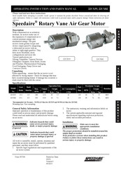 Speedaire 22UX55 Introduccion De Funcionamiento Y Piezas Manuales