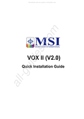 MSI VOX II Manual Del Usuario