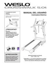 Weslo CROSSWALK 5.0t Manual Del Usuario