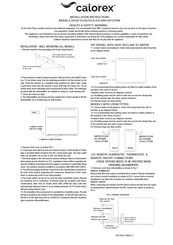 Calorex DHA Instrucciones De Instalación