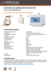 Herschel iQ T2 Instrucciones De Instalación Y Funcionamiento