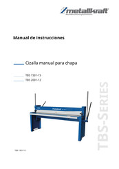 Metallkraft TBS 1501-15 Manual De Instrucciones