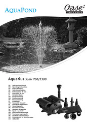 Oase Aquarius Solar 700 Instrucciones De Uso