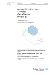 Endress+Hauser Caudalímetro Proline 10 Manual De Instrucciones