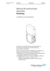 Endress+Hauser Dosimag Manual De Instrucciones