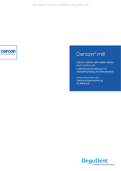 Dentsply DeguDent Cercon Manual Del Usuario