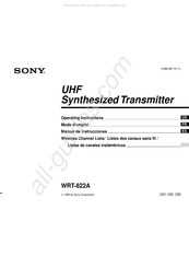 Sony WRT-822A Manual De Instrucciones