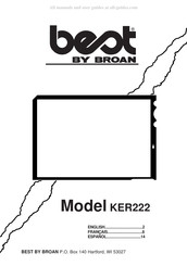 Broan Best KER222 Manual Del Usuario