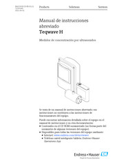 Endress+Hauser Teqwave H Manual De Instrucciones Abreviado