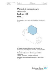 Endress+Hauser Proline 100 HART Manual De Instrucciones Abreviado