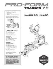 Pro-Form TRAINER 7.0 Manual Del Usuario