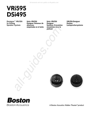 Boston Acoustics VRi595 Manual Del Usuario