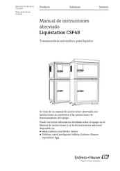 Endress+Hauser Liquistation CSF48 Manual De Instrucciones Abreviado