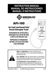 Greenlee Textron AFI-100 Manual De Instrucciones