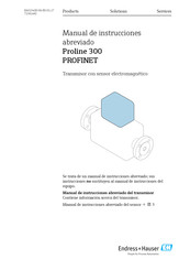 Endress+Hauser Proline 300 PROFINET Manual De Instrucciones