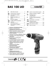 Meister BAS 108 LIO Traducción De Las Instrucciones De Servicio Originales