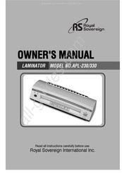 Royal Sovereign APL-330 Manual Del Usuario