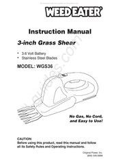 Weed Eater WGS36 Manual Del Usuario