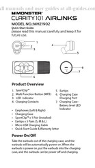 Monster CLARITY 101 AIRLINKS Guia De Encendido Rapido